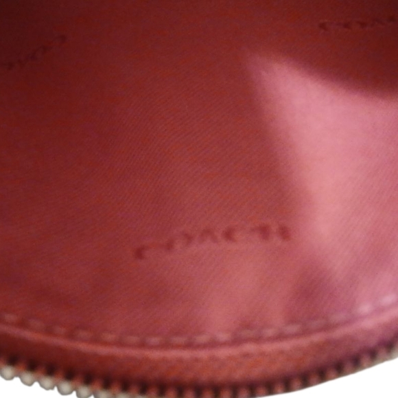 Coach - NWOT - Raspberry Colored Clutch Purse, Zippered Closure, 2 Pockets... - Picture 10 of 16